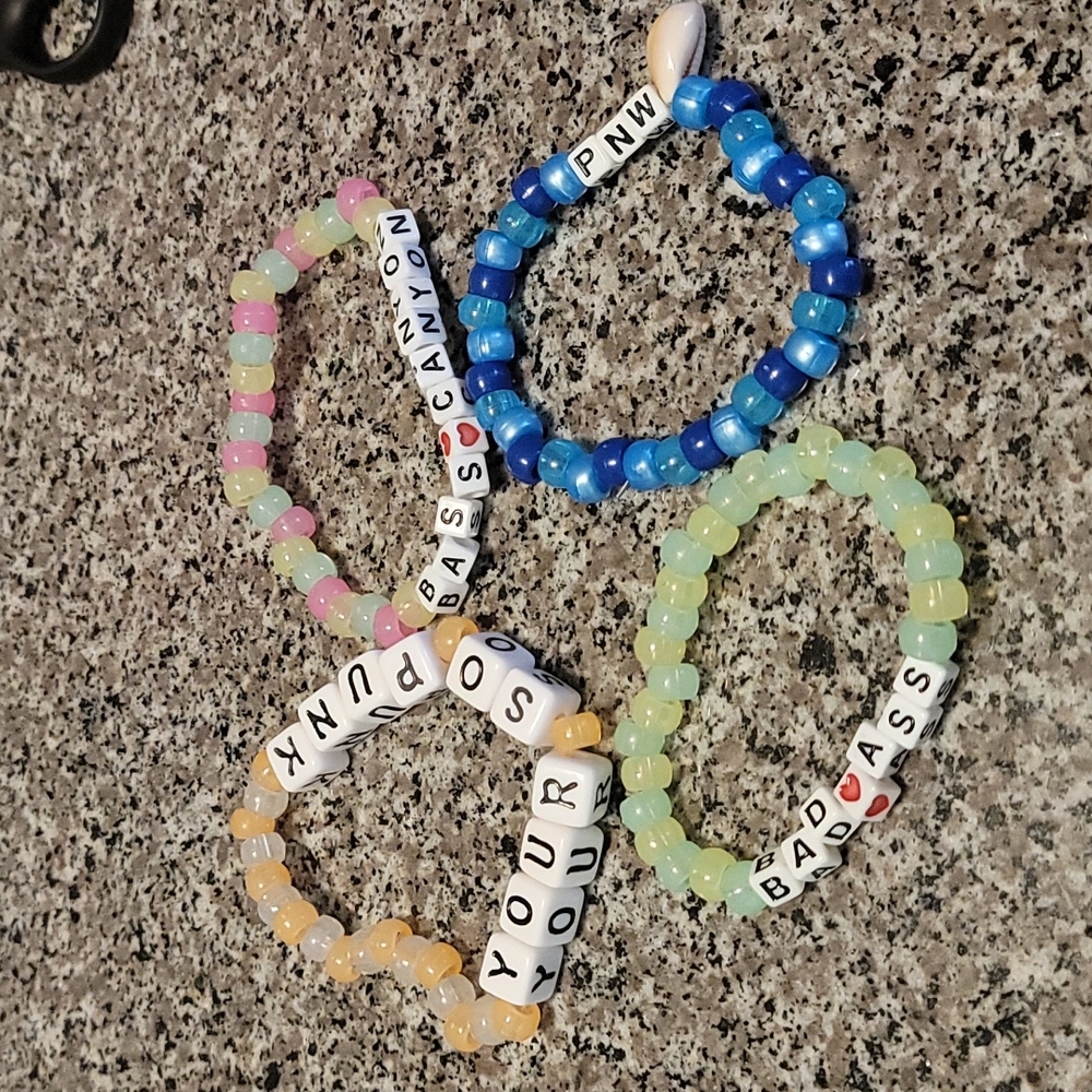 Kandi rave bracelets